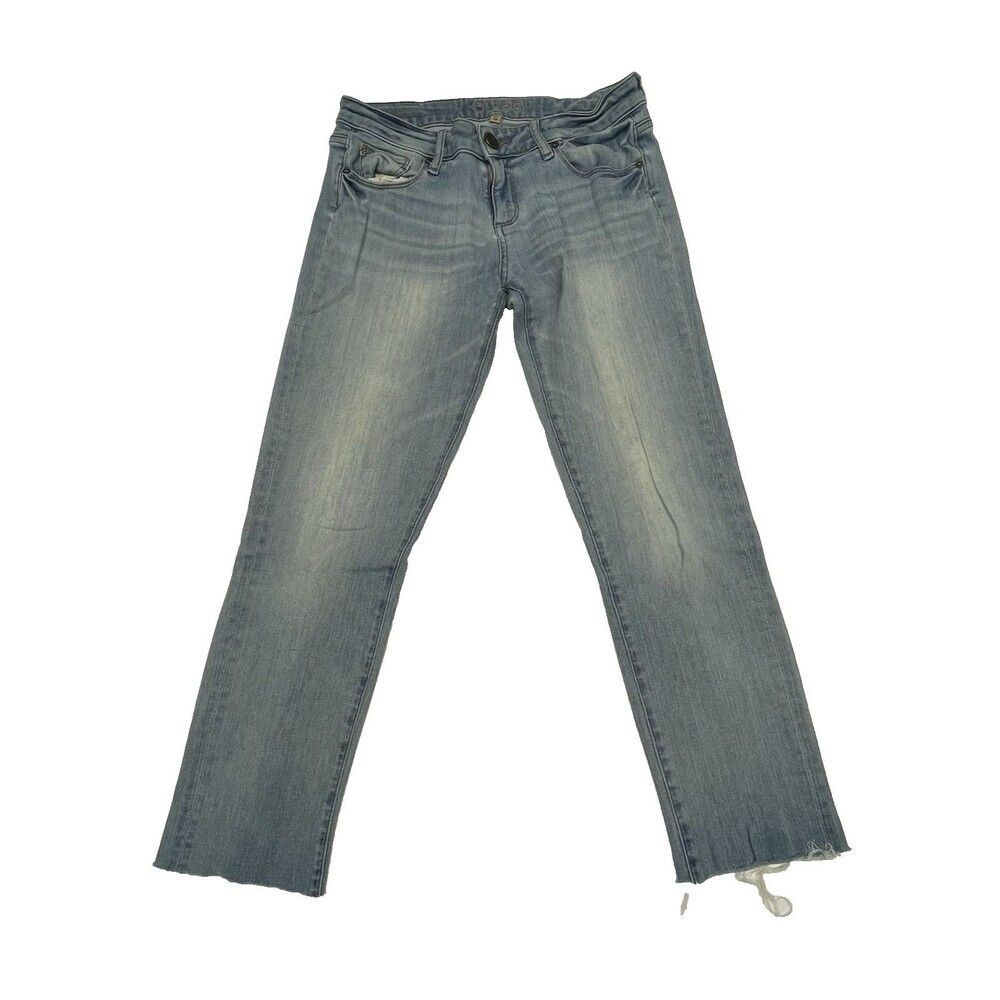 DL1961 Riley Boyfriend Jeans Straight Leg Raw Hem Blue Denim Women's Size 26